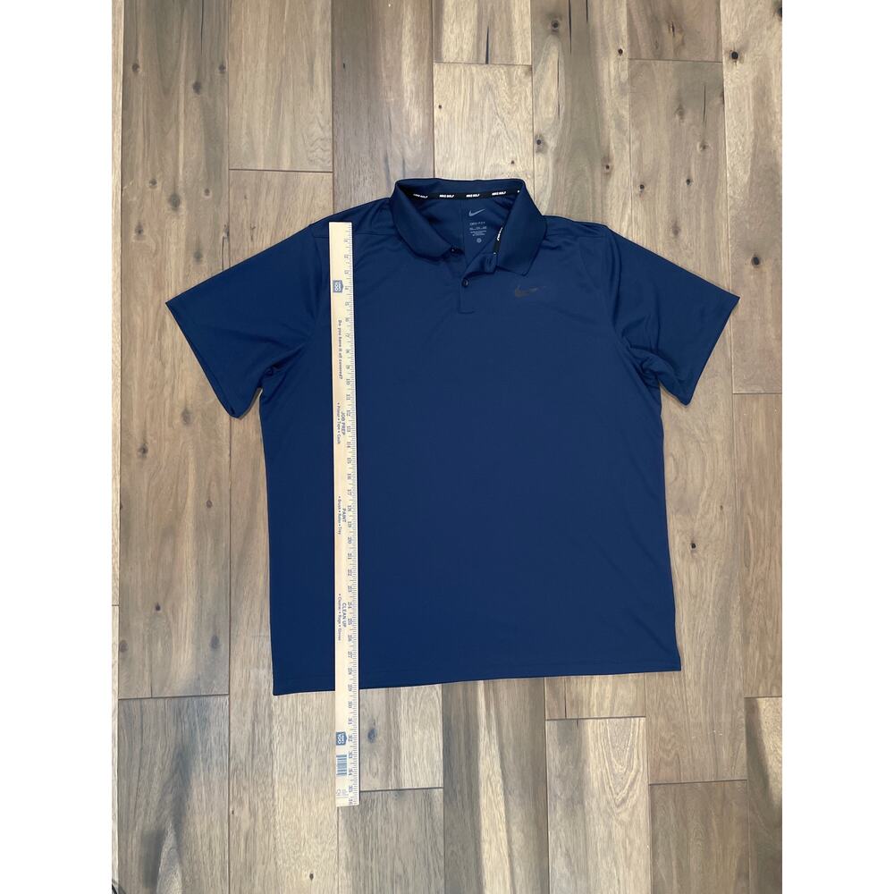 Nike Golf Navy Dri‑Fit Polo Shirt XXL Moisture‑Wicking Athletic Performance Top - Picture 4 of 6